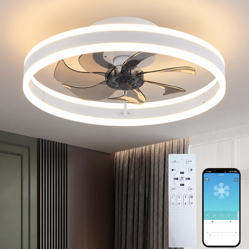 50cm ceiling fan light - fan, white