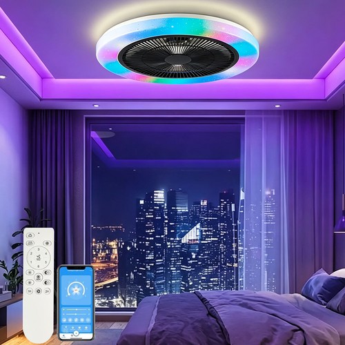 Large led ceiling - large, fan
