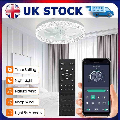 Large ceiling fan with led - large,