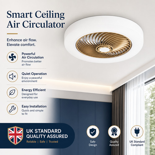 Large ceiling fan - with, led