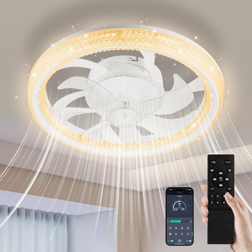 Led ceiling fan with - fan, lighting