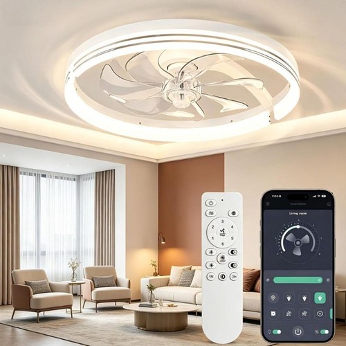 Large led ceiling fan with - led,