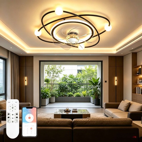 Modern smart ceiling fan - ceiling,