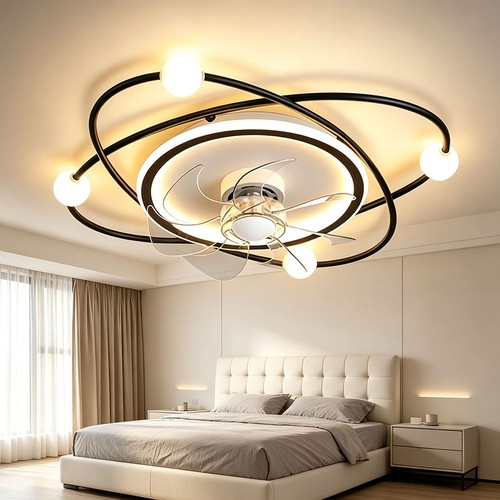 Orbit flush ceiling fan - orbit, light