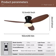 Ceiling Fan with Light 3 Color