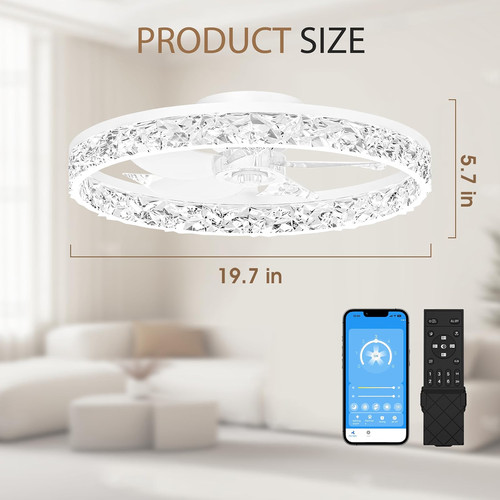 50cm led ceiling fan - 50cm,