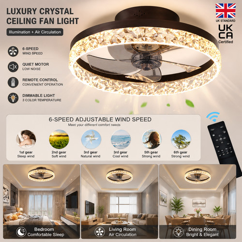 Led ceiling fan light - fan,
