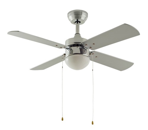 Ceiling fan with light chrome - ceiling,