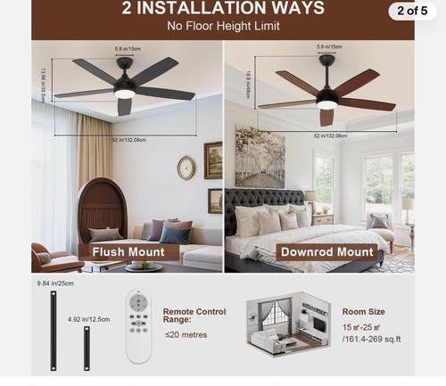 Ceiling fan with led light - fan,