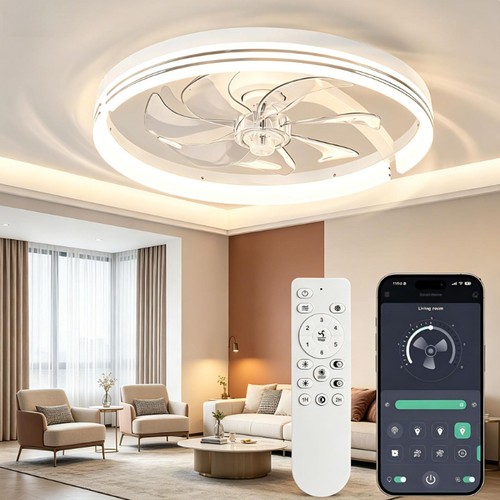 Large led ceiling fan with - large,