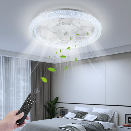 Large led ceiling - large, fan