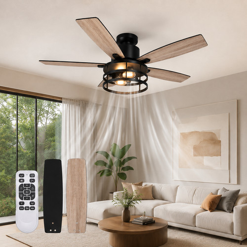 Large ceiling fan with light - fan,