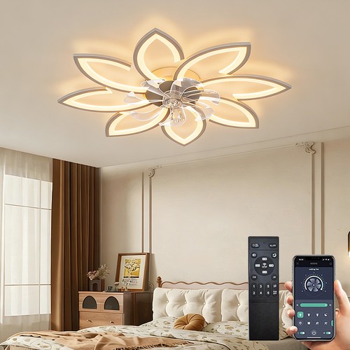 Led dimmable ceiling fan with - led,
