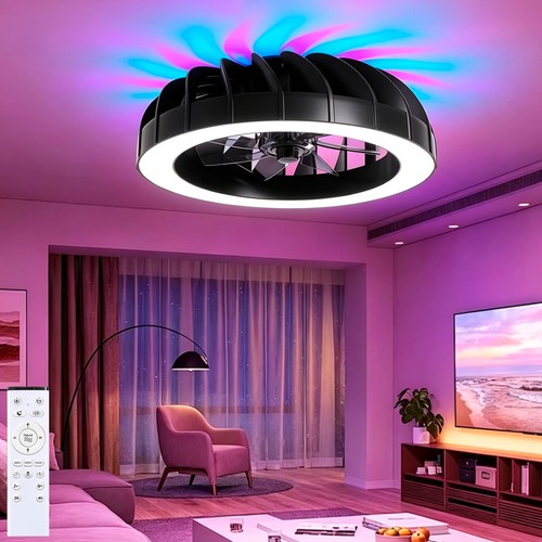 Large led ceiling - large, fan