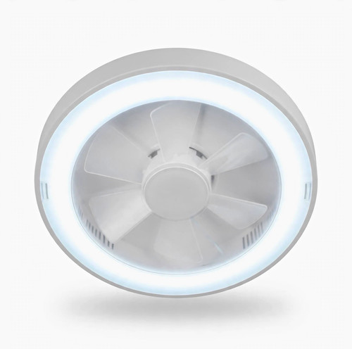 White led ceiling fan - white, 5-blade